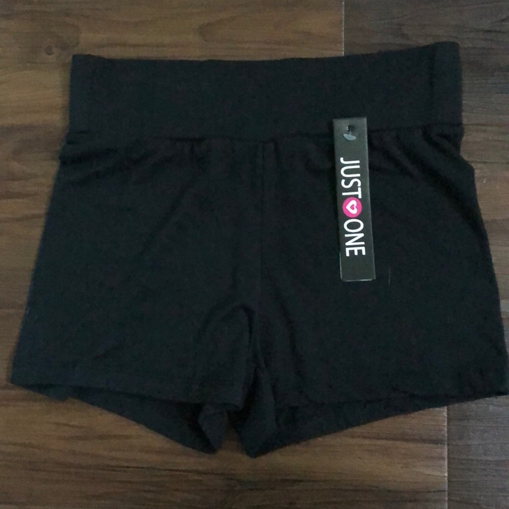 Black booty shorts